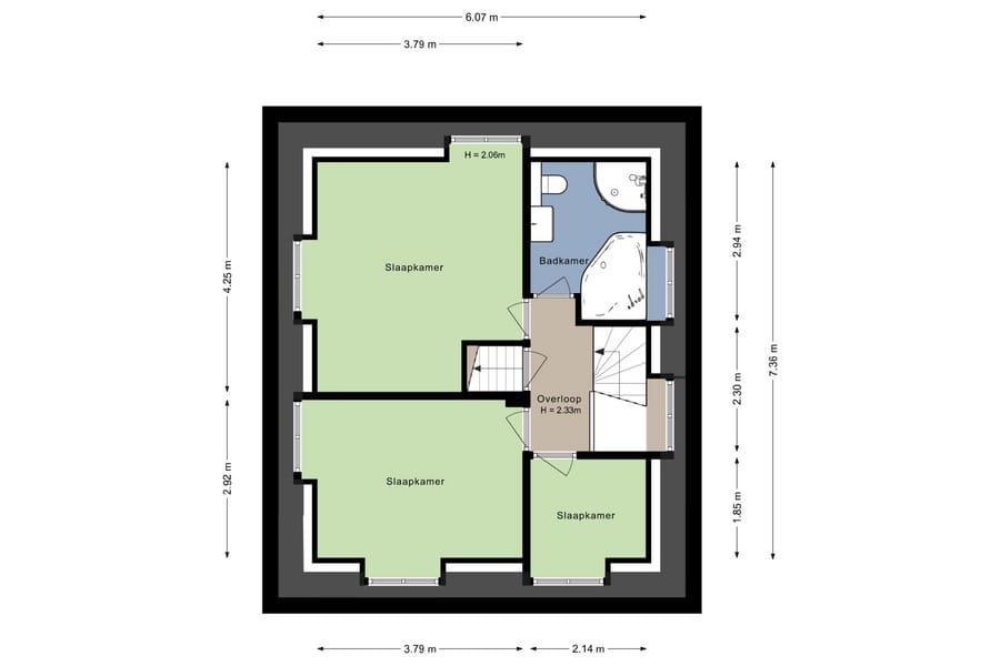 Floor plan – First floor – Detached Family Home near Wageningen University (WUR) | Renkum, Renkum