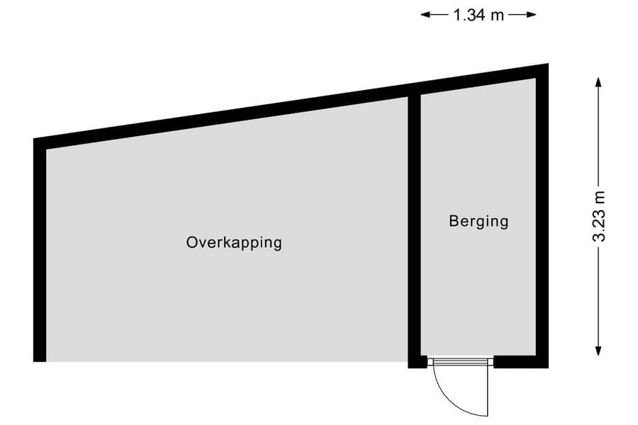 Floor plan – Berging 2 – Detached Family Home near Wageningen University (WUR) | Renkum, Renkum