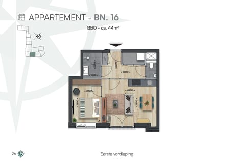 Appartement (Bouwnr. 16)