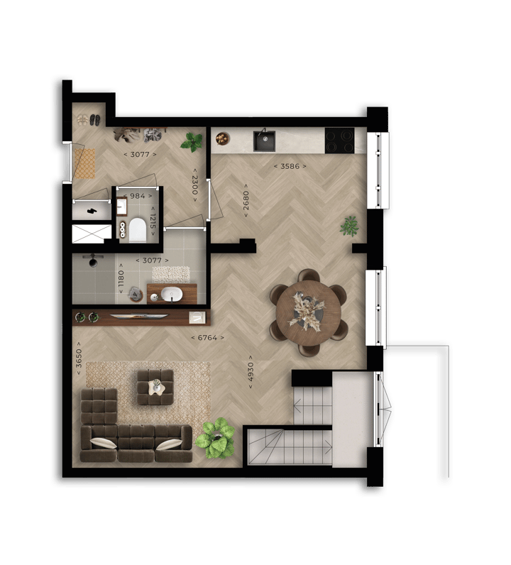 Foto van Maisonette met souterrain Benedenwoning