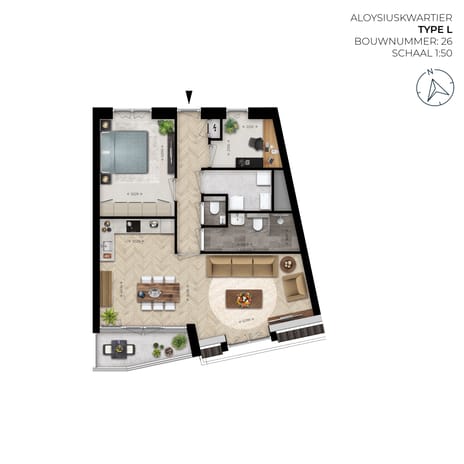 Appartement type L (Bouwnr. 26)