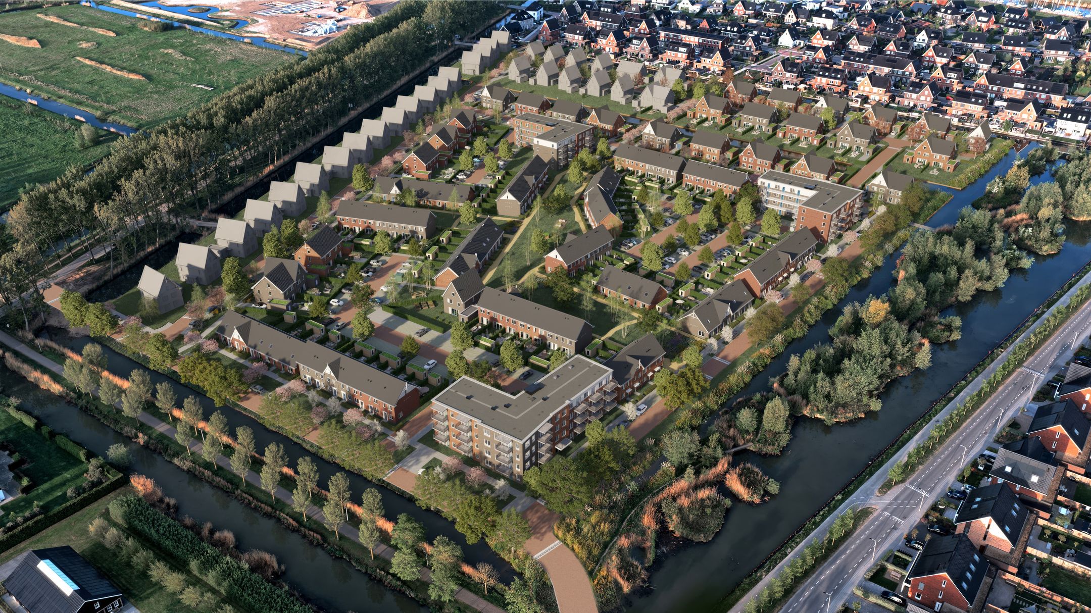 Foto 2 van Torensteepolder: 'De Kreek' -  de woningen