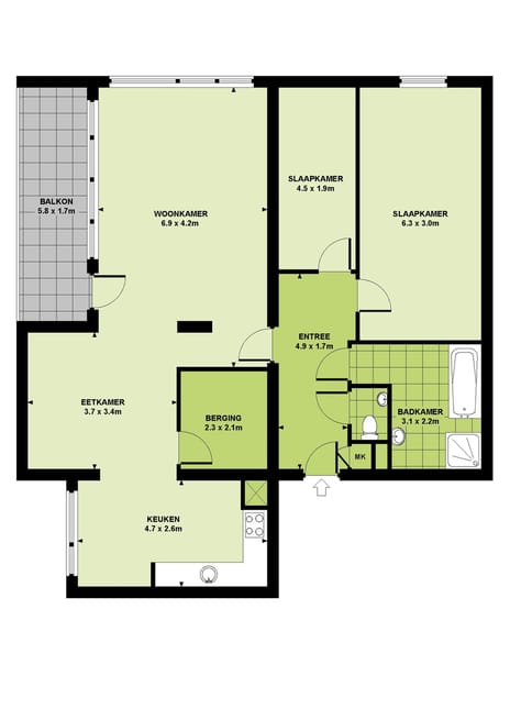 Foto van De Jonkheer - type E1 Galerijflat