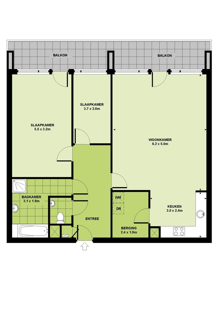 Foto van De Baron - type B1 Galerijflat