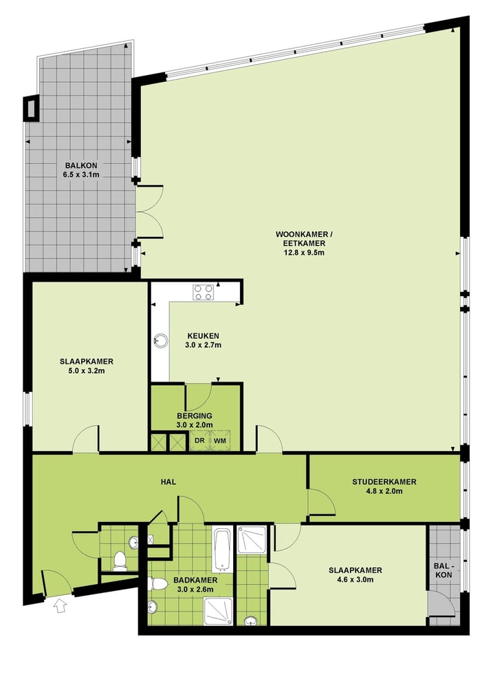 Foto van De Baron - type J3 Galerijflat