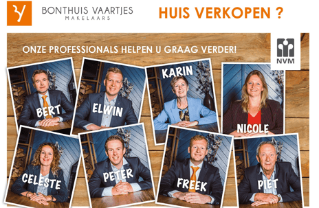 Bonthuis Vaartjes Makelaars (NVM) makelaar-logo
