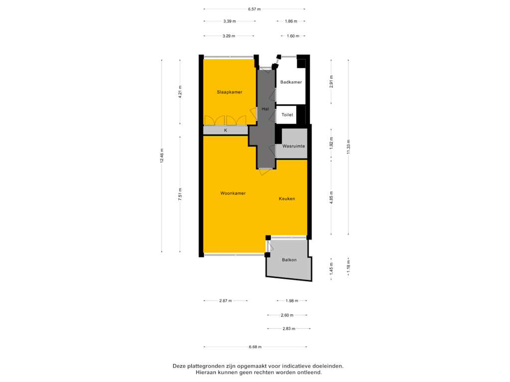 Bekijk plattegrond van Appartement van Kruiskade 119-D