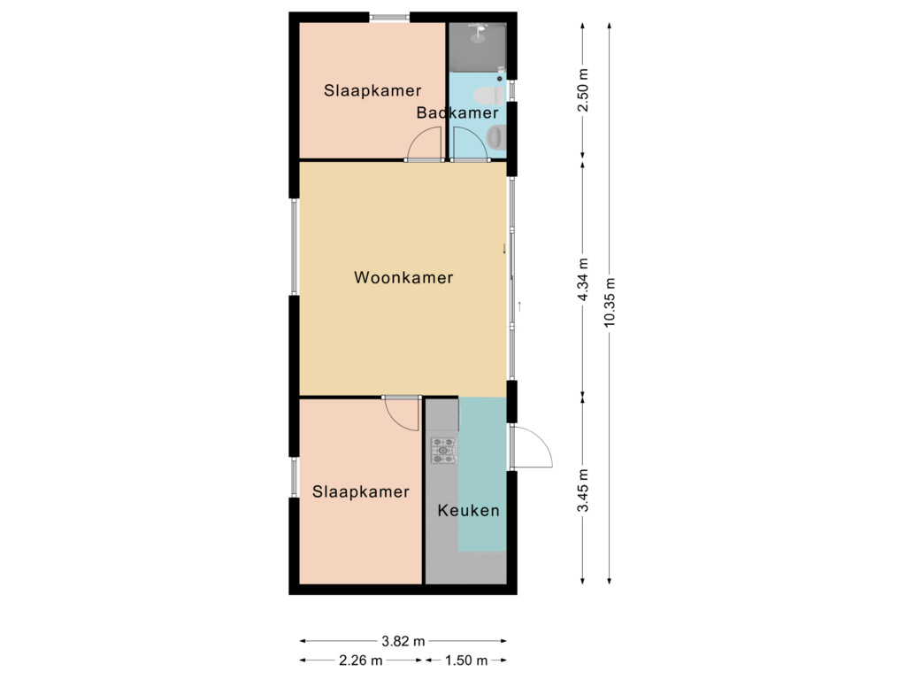 View floorplan of First floor of Veldhuisweg 4-101