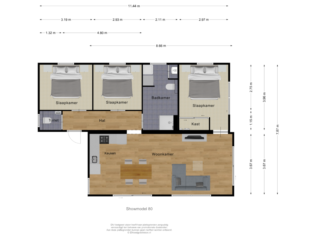 Bekijk plattegrond van Showmodel 80 van Heikantstraat 2-- 9