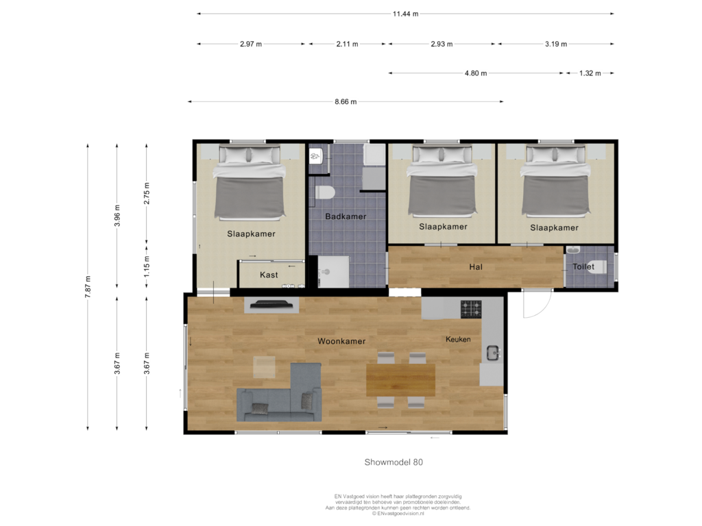 Bekijk plattegrond van Gespiegeld van Heikantstraat 2-- 9