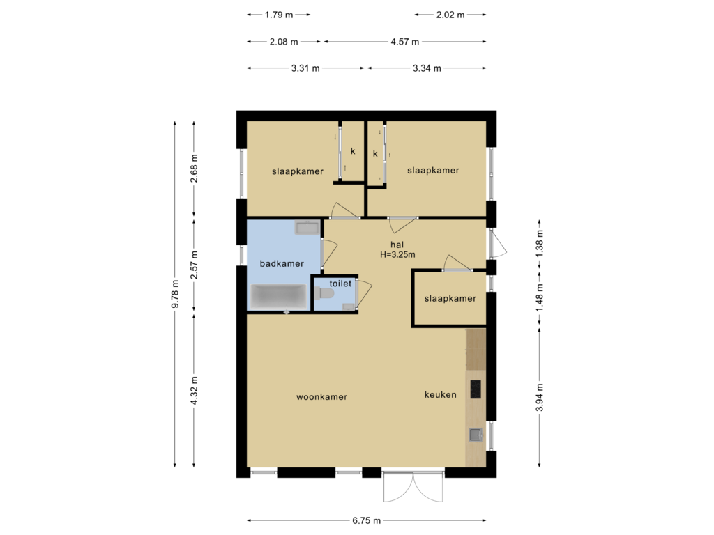 Bekijk plattegrond van Bungalow van Lijsbeth Tijsweg 7-40