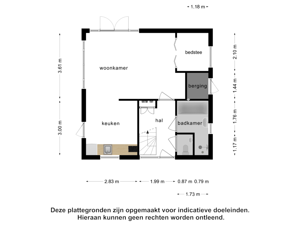 View floorplan of begane grond of Koaidyk 6-673