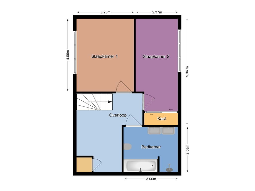 View floorplan of Souterrain of Burgemeester Peecklaan 8-HUIS 2