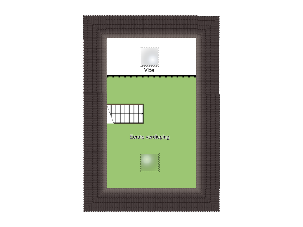 View floorplan of Eerste verdieping of Burgemeester Peecklaan 8-HUIS 2