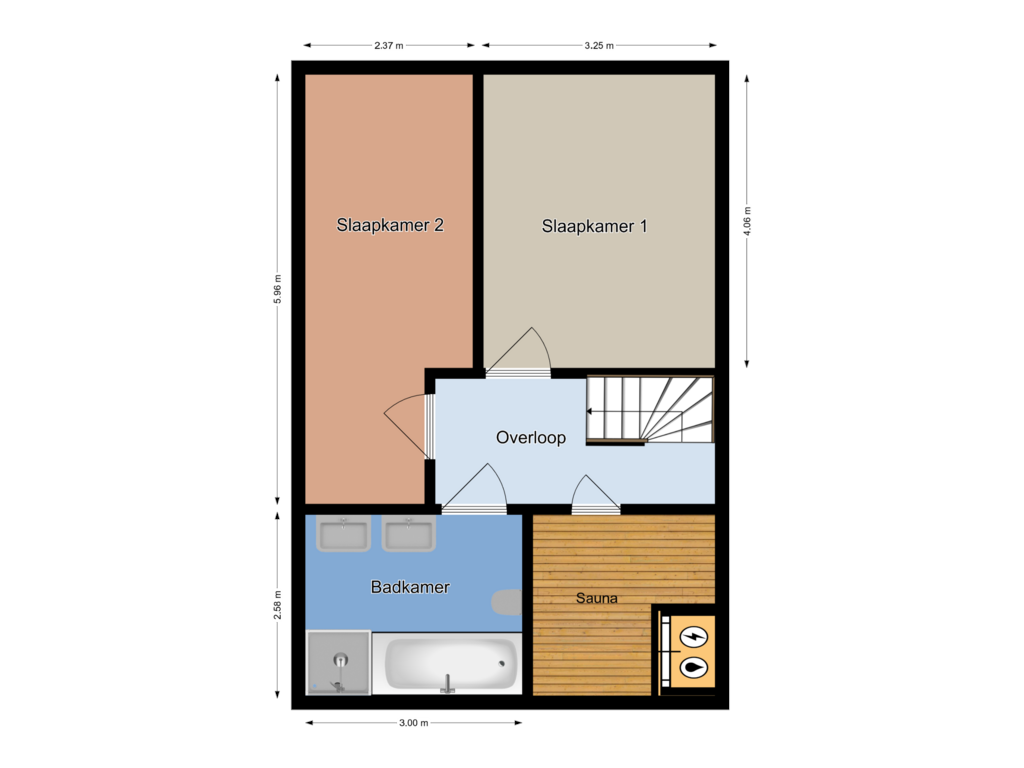 View floorplan of Souterrain of Burgemeester Peecklaan 8-HUIS 3