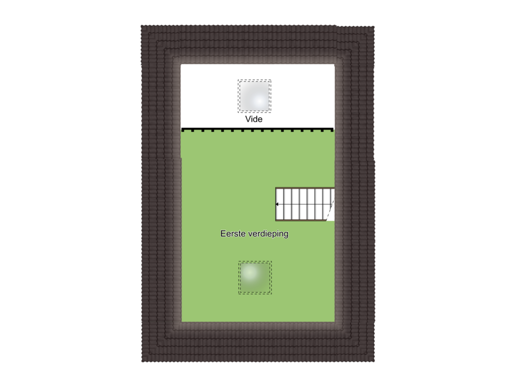 View floorplan of Eerste verdieping of Burgemeester Peecklaan 8-HUIS 3