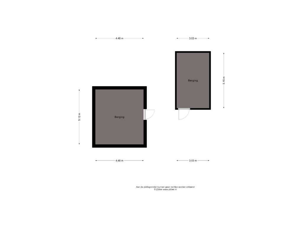 Bekijk plattegrond van BERGING van Kruidenstraat 1-D