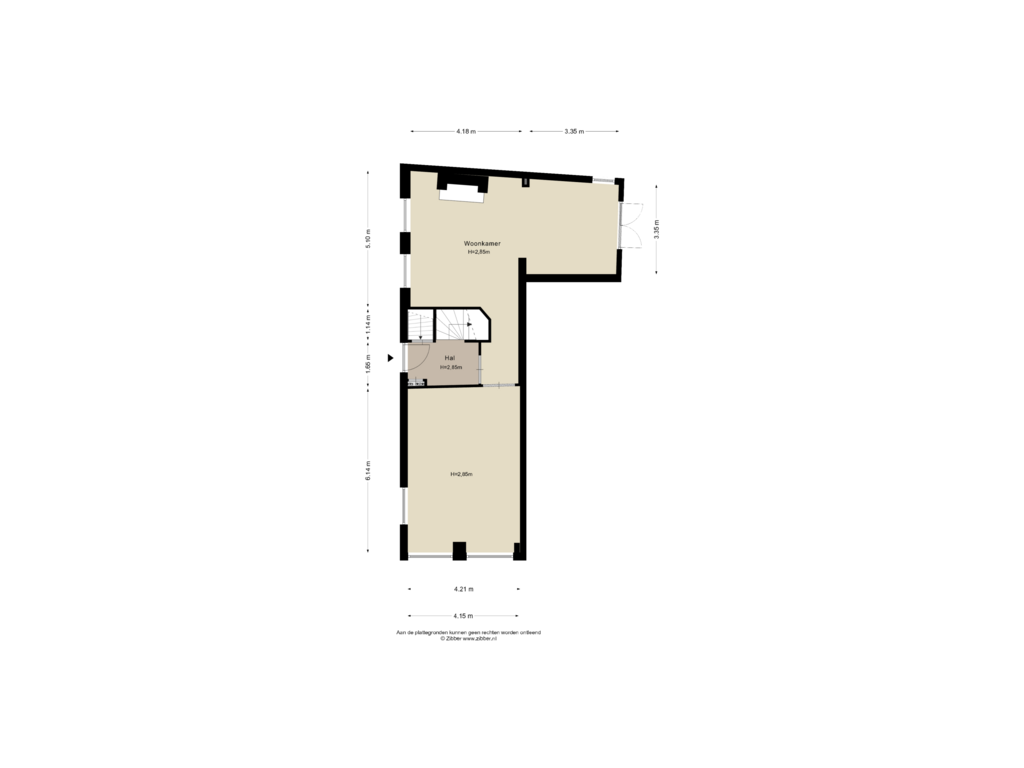 Bekijk plattegrond van Begane Grond van Pieterstraat 2