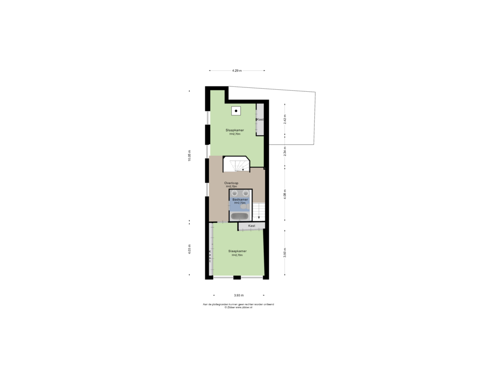 Bekijk plattegrond van Eerste Verdieping van Pieterstraat 2