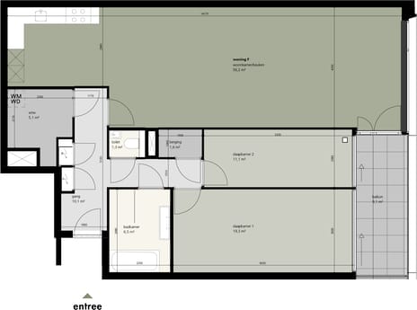 Image of Appartement type F Apartment with shared street entrance
