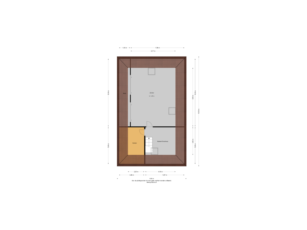 Bekijk plattegrond van 2e Verdieping van Stationsweg 10-B