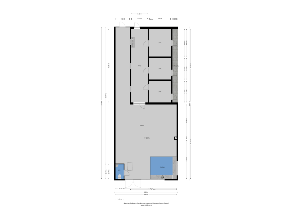 Bekijk plattegrond van Berging van Stationsweg 10-B