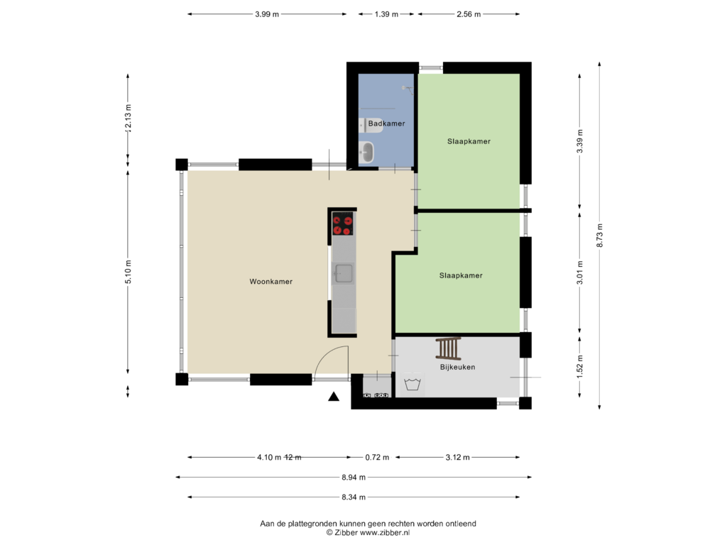 View floorplan of BEGANE GROND of Hogeweg 55-119