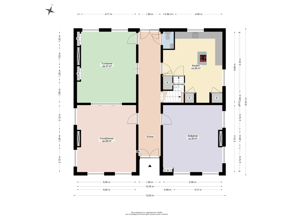 Bekijk plattegrond van Begane grond van Hoofdstraat 159