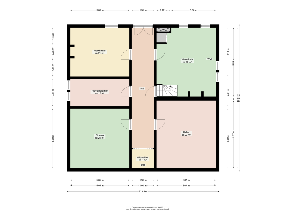 Bekijk plattegrond van Souterrain van Hoofdstraat 159