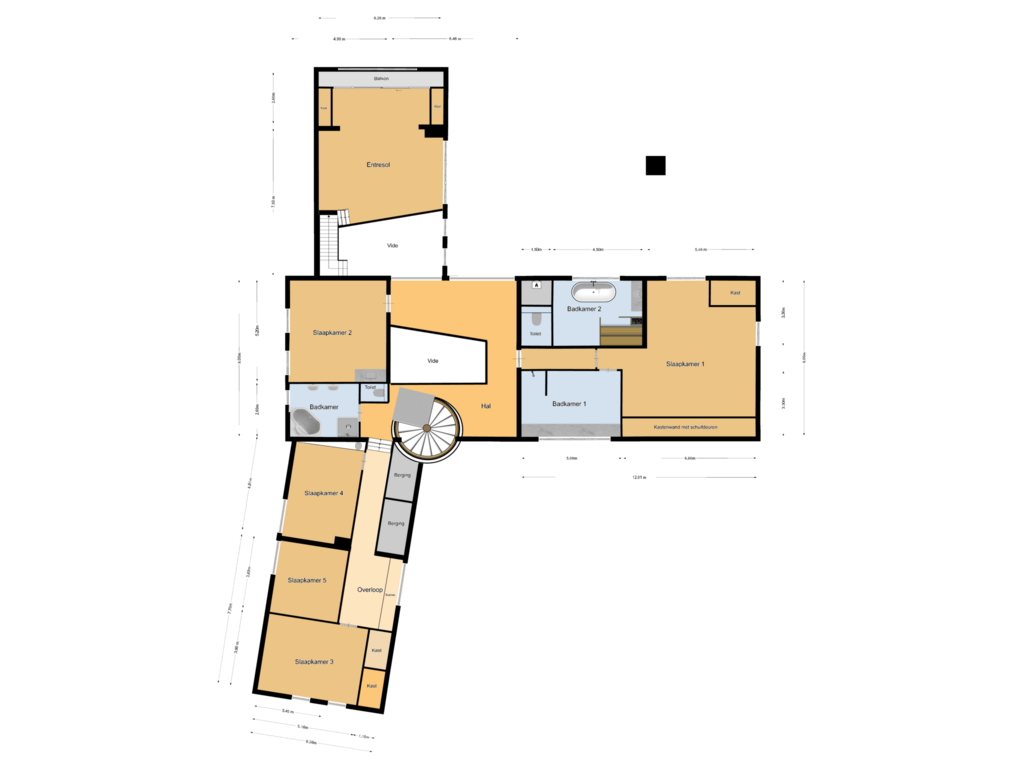 Bekijk plattegrond van 1e verdieping van Eendekooi 12