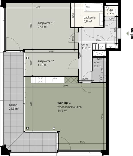Image of Appartement type G Apartment with shared street entrance