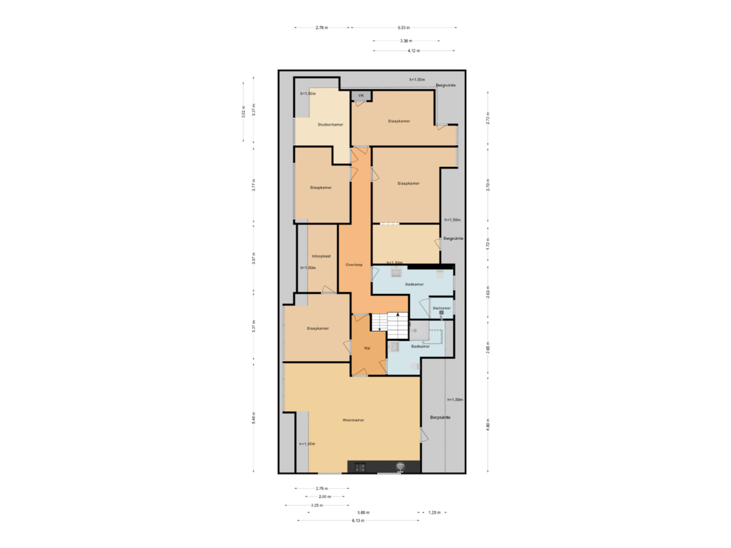 Bekijk plattegrond van Eerste verdieping van Hoofdstraat 20-I