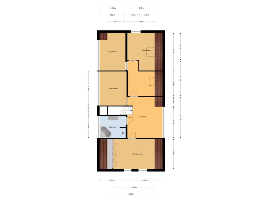 Bekijk plattegrond van 1e Verdieping van Nieuwe Dijk 10