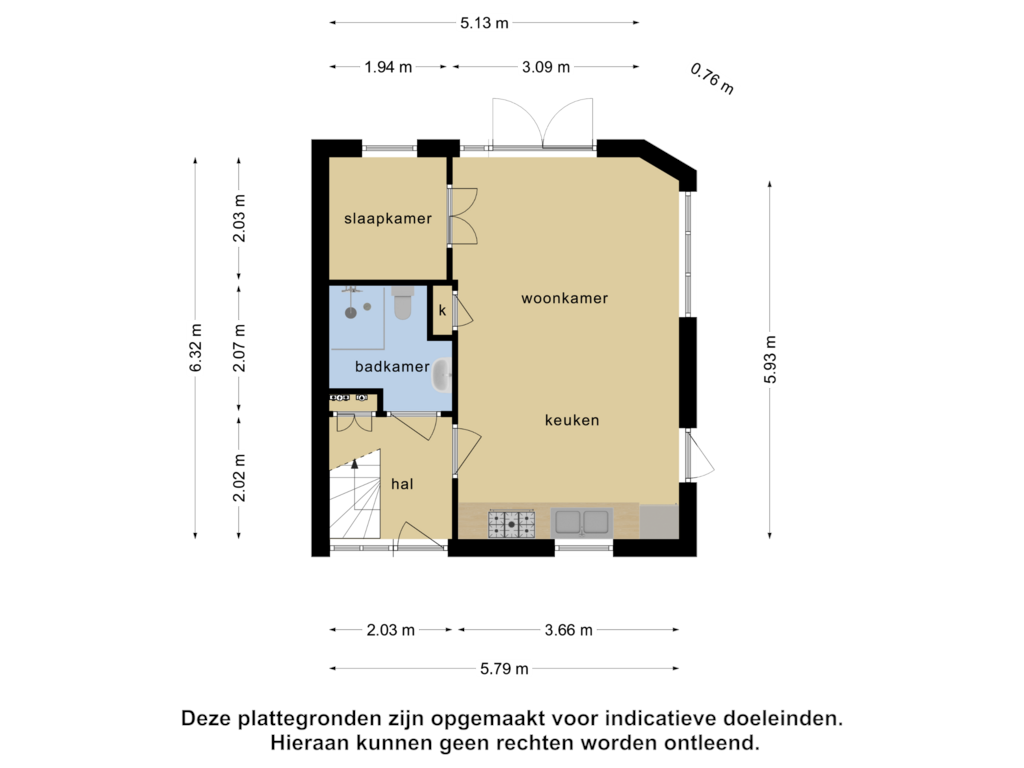 View floorplan of 1_Begane grond of Koaidyk 6-651