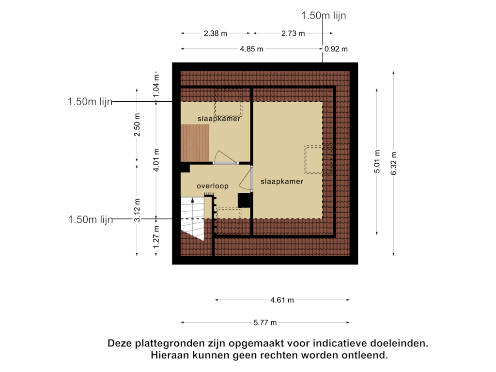 View floorplan of 2_1e verdieping of Koaidyk 6-651