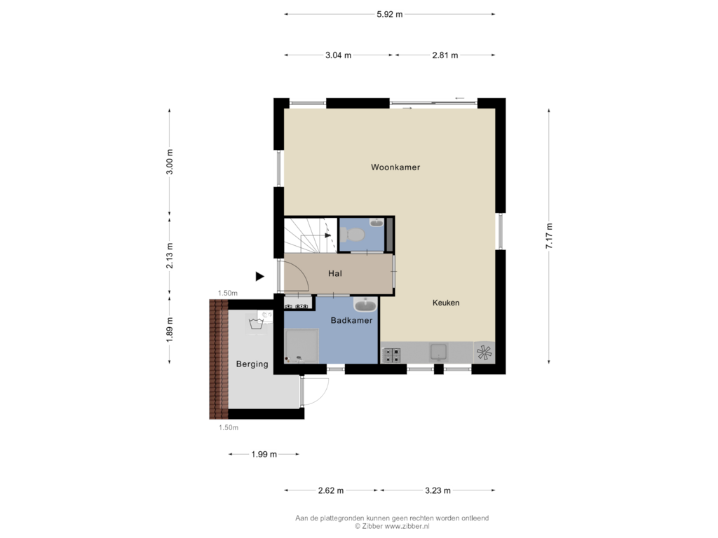 Bekijk plattegrond van Begane grond van Amerika 10-R55