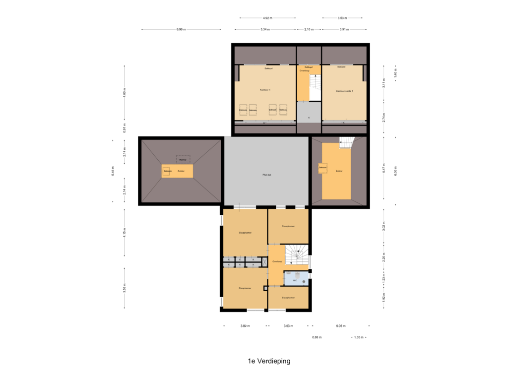 Bekijk plattegrond van 1e Verdieping van Hoofdweg 181