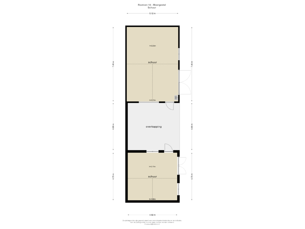 Bekijk plattegrond van SCHUUR van Rootven 14