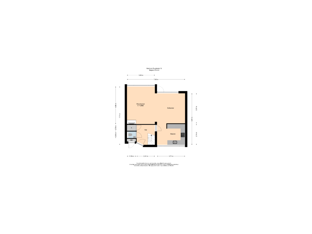 Bekijk plattegrond van Begane Grond van Nienhuis Ruijskade 78