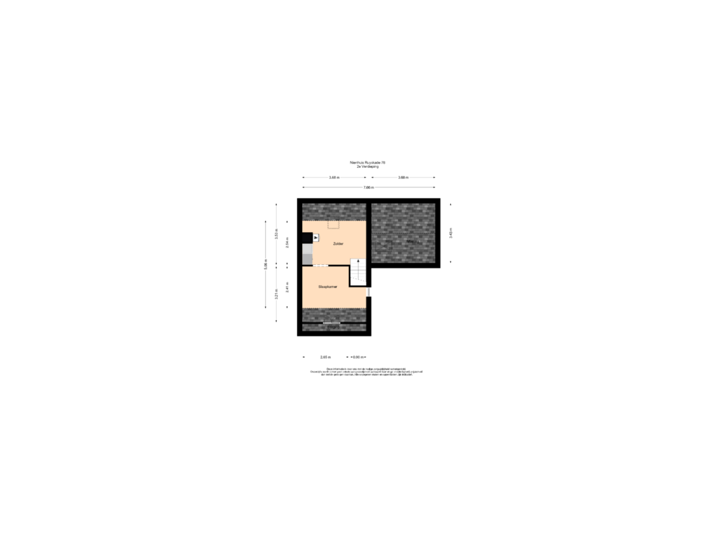 Bekijk plattegrond van 2e Verdieping van Nienhuis Ruijskade 78