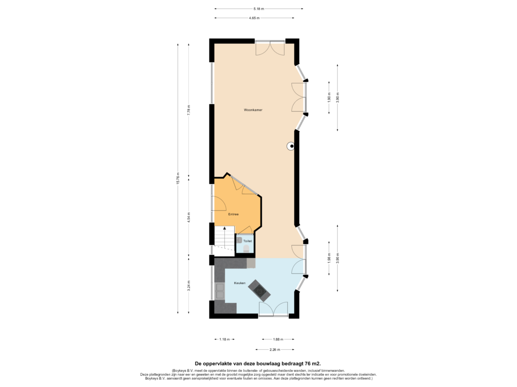 Bekijk plattegrond van Begane Grond van Stationsweg 47