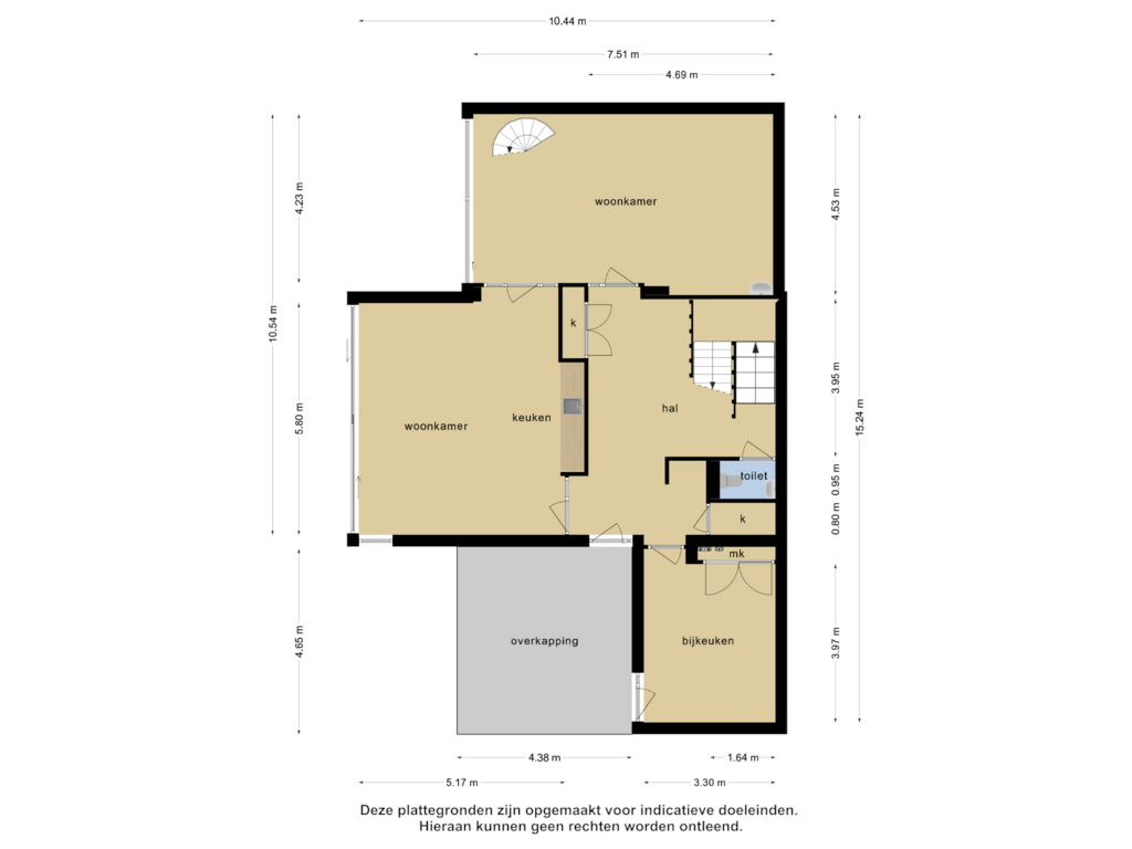 Bekijk plattegrond van begane grond van Meester Michelsstraat 14