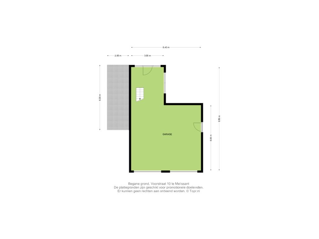 Bekijk plattegrond van Garage van Voorstraat 10