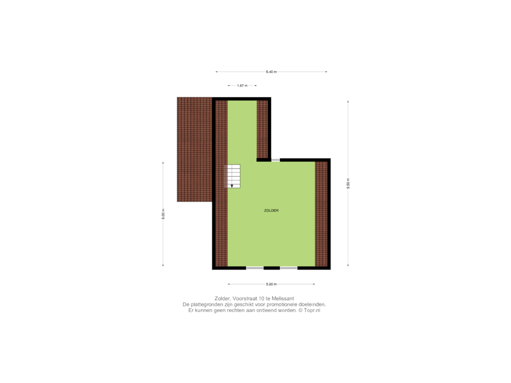 Bekijk plattegrond van Zolder garage van Voorstraat 10