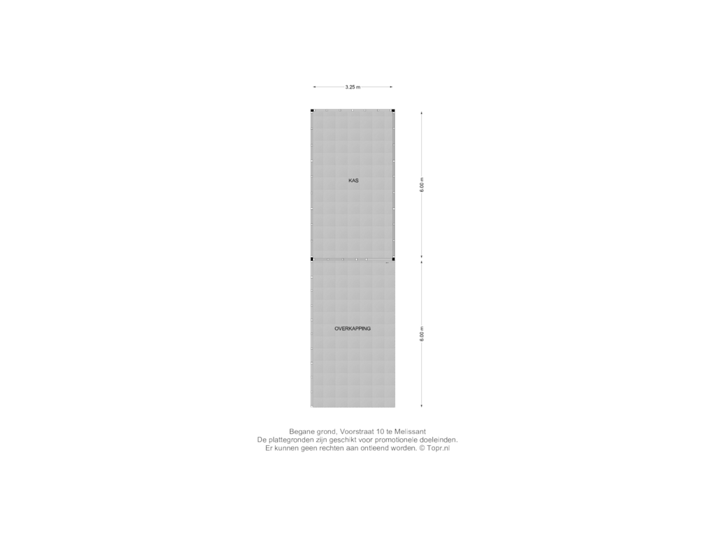 Bekijk plattegrond van Kas / Overkapping van Voorstraat 10