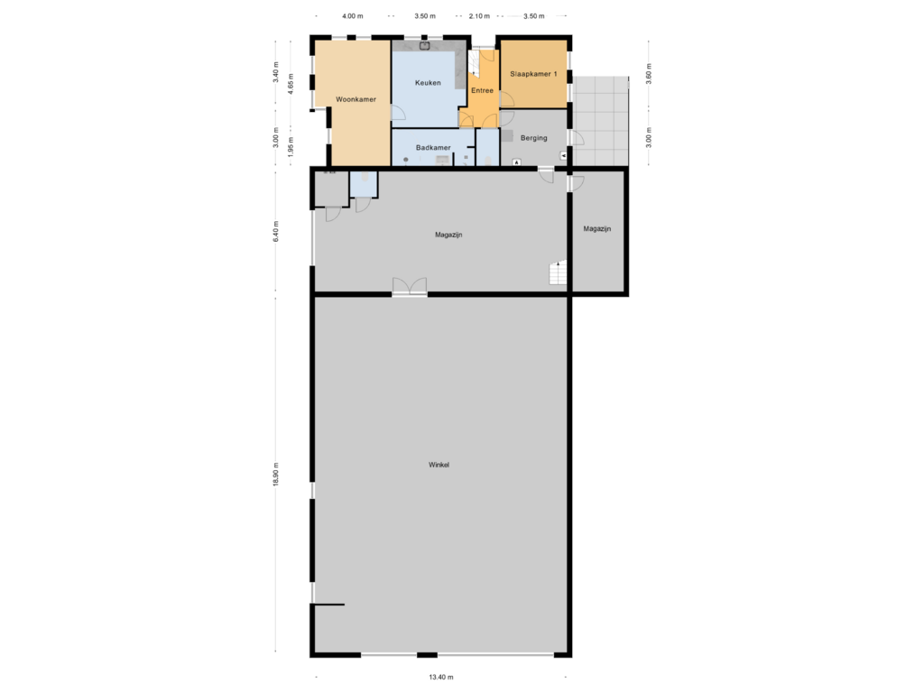 Bekijk plattegrond van Begane Grond van Kanaal A NZ 109