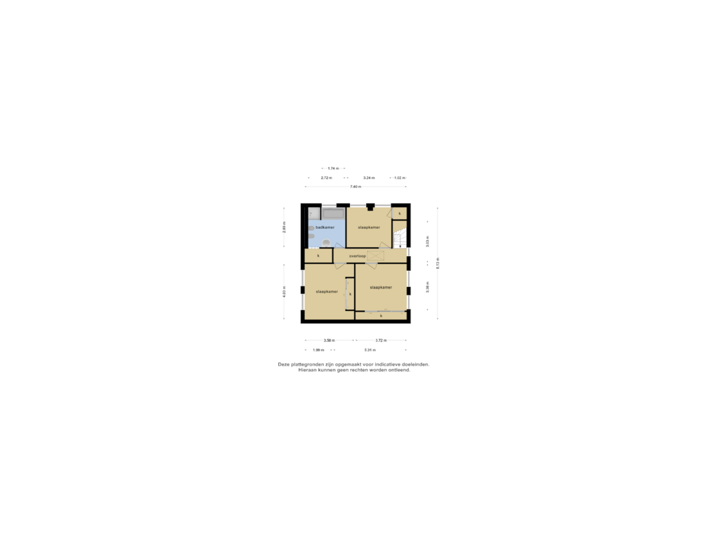 View floorplan of 1e verdieping   2 of Rijksweg 1-A