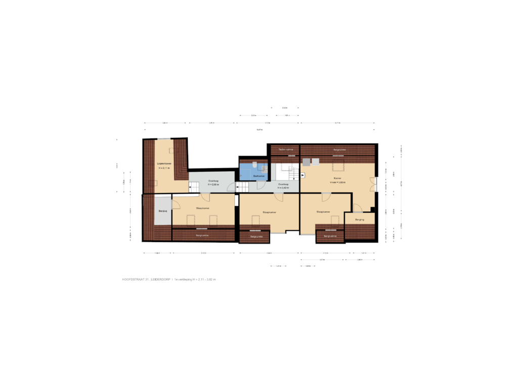 Bekijk plattegrond van 1e verdieping van Hoofdstraat 31