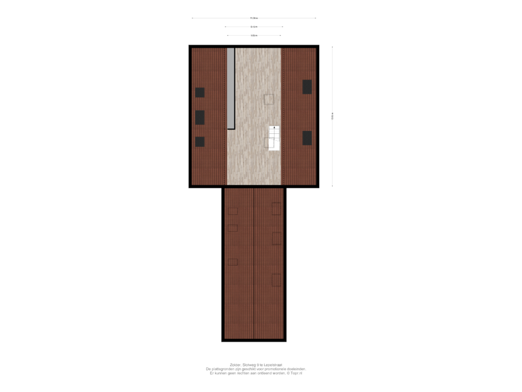 Bekijk plattegrond van Zolder van Slotweg 9