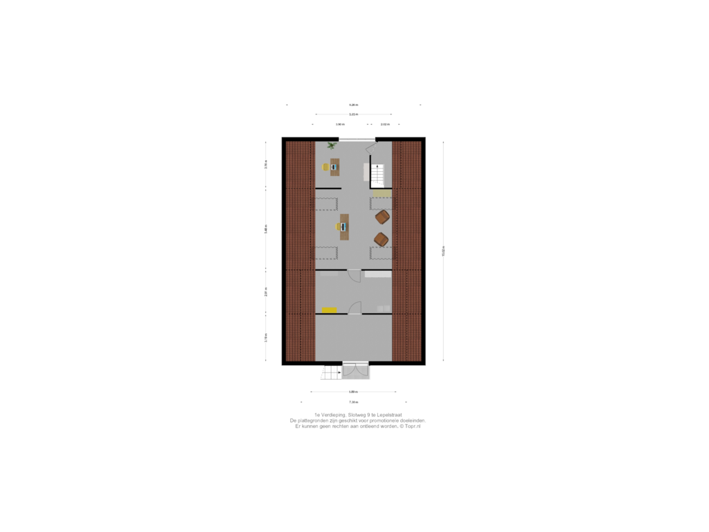 Bekijk plattegrond van 1e Verdieping -  kantoor van Slotweg 9